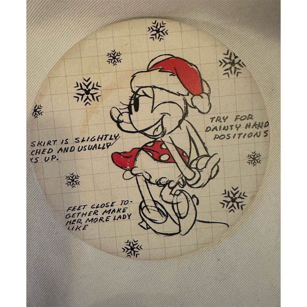 Disney Mickey & Minnie Mouse Christmas Coasters Set of 4 White - Picture 5 of 6